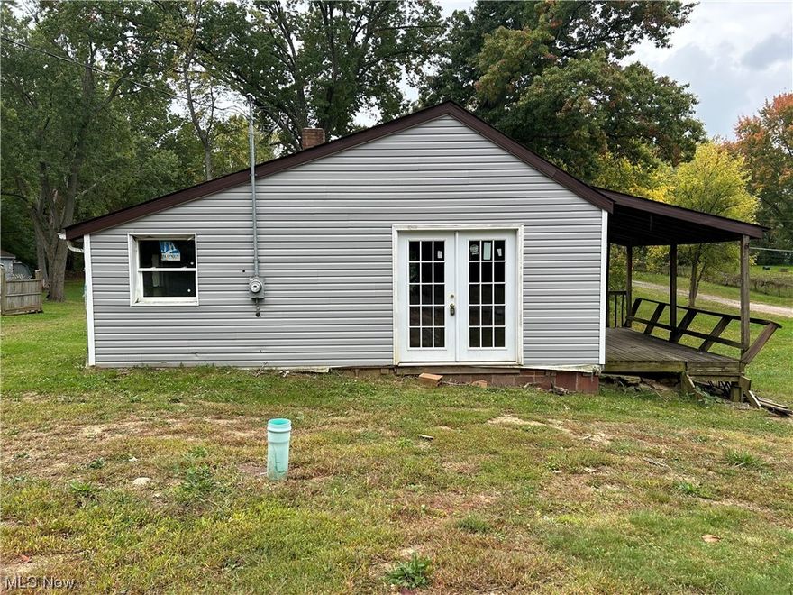 Bring your skills to make great money on this flip opportunity!  Easy to create a modern open-floor plan your way.  Just a shell inside this 1382 sq ft ranch. Garage is under back portion of the home with storage attached. A quiet country-feel location surrounded by long-time homeowners.  Smaller original foundation 1944 easy to see with larger foundation added in the early 1990's.  Home is under roof making this a great winter project. Electrical box is hooked up and working; no plumbing or fixtures.  Well water, city sewer available at the street.  All drywall, lumber, vinyl, and insulation on site is included.  Large lot approximately 100 X 270 Springfield Twp near Mogadore with convenient access to highways.  AS IS   WHERE IS   CASH BUYERS ONLY WITH POF   
Listing agent must be present at all showings; no trespassing please, cameras on site.  Use side road and pull near garage.



Cash Buyers Only with POF  - Listing Agent must be present at all showings.