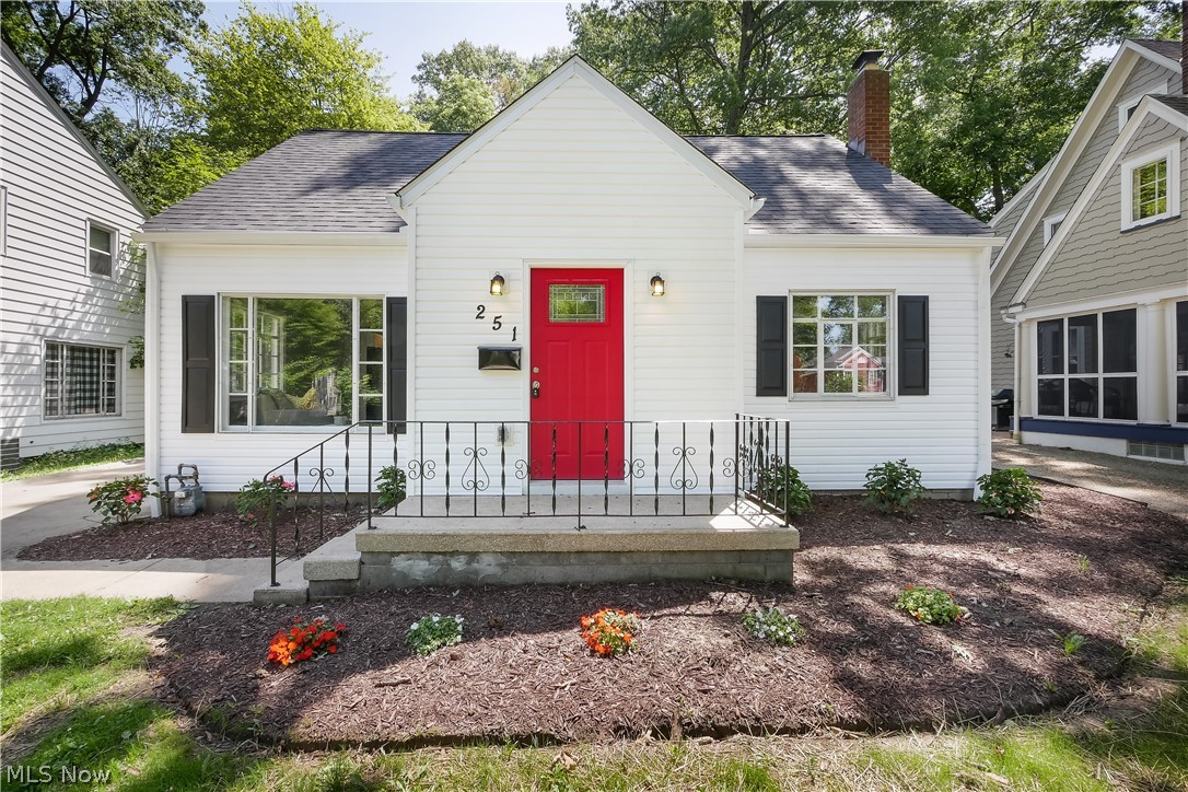 Welcome home to this charming West Akron Cape Cod! Located on the beautiful, tree lined Melbourne Ave. this home has been completely renovated, the updates include: new roof, siding, furnace and AC, kitchen cabinets, granite counter tops and stainless steel appliances, bathrooms, flooring and paint throughout. The first floor has a living room and family room with fire place, nice sized updated kitchen, two good sized bedrooms and full bath. The upstairs has a large bedroom with an abundance of closet space. In the basement, there is a finished rec area, bar, and additional full bath. The home is one of a kind for the area. Call for your private showing today.