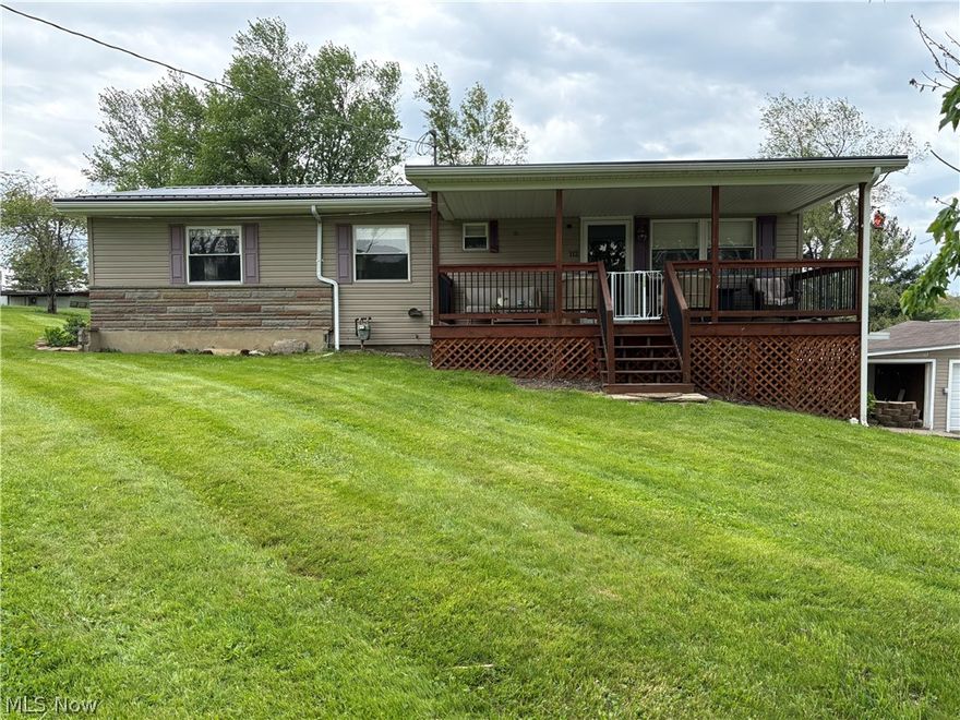 Escape to a peaceful country setting in this 3- bedroom, 2- bath ranch style home. This well-maintained home offers comfortable one-level living with a spacious open layout. Vinyl windows, 200-amp service, county water and sewer. Gas heat, central air and a new metal roof. A new deck to enjoy your morning coffee and fresh air. Plenty of outdoor space for gardening, recreation or just enjoying the outdoors. A perfect blend of comfort, privacy and country charm.