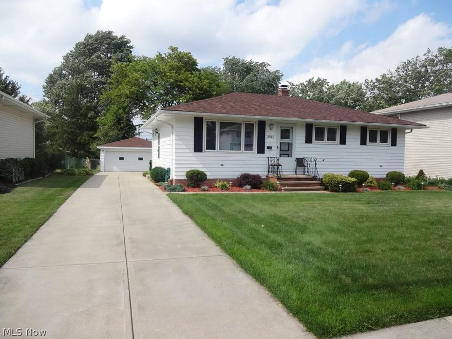 One floor living with Open Floor Plan and a lot of updates: Kitchen with newer stainless steel appliances, updated cabinets, ceramic flooring and countertops; Bathrooms offer contemporary sinks, ceramic floors, and newer showers; Master bedroom offers large closet  with access to Master Bathroom; Updated Windows Throughout; Sliding Doors Off Dining Room leads to covered patio and large backyard; Newer Roof in 2009; Newr Hot Water Tank in 2010; This property is well cared for and nicely landscaped; Full Basement; Central Air; Close to Parks, Shopping, Schools, and Public transportation. A HOME WARRANTY is being offered.