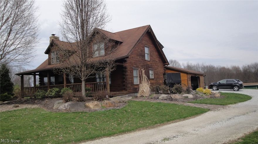 8 acre min-farm with 48x 56 barn. Seller owns the lane that goes back to farm. 7 stall horse barn with tack stall. 24x36 concrete area in barn. Rubber mats in aisles.Fenced Barnyard with 2 pastures & loafing sheds. Outdoor arena .Wash rack. Concrete manure pad. Hay storage in barn. Generac  house generator. Large deck on back with hot tub. If you like private , you will love this one owner home. PRICE REDUCED! BRING OFFERS! Water & septic have passed insp.