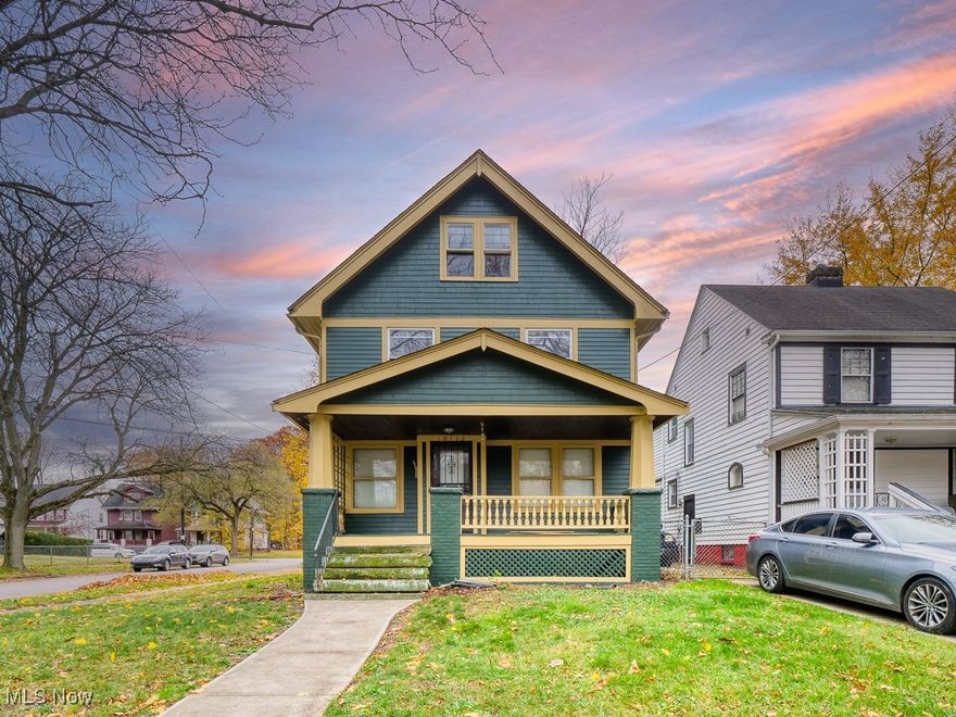Classic Cleveland Colonial with Timeless Character and Modern Updates!

Welcome to this beautifully updated stunner! Beautiful blend of historic charm and thoughtful updates. Step inside to admire the rich woodwork, solid French doors, and gorgeous coffered ceilings that highlight the craftsmanship of this early 1900s home. With a brand new roof, new HVAC, new water tank, kitchen, and bath, there's nothing to do but move in. 

The spacious living room features refinished hardwood floors and a decorative fireplace that flows seamlessly into a formal dining room framed by elegant ceiling beams. The brand-new kitchen showcases new cabinetry, butcher block counters, and a classic swinging door that adds to the home’s character.

Upstairs, you’ll find three comfortable bedrooms, while the third floor offers a large additional bedroom plus a versatile flex space—perfect for a playroom, office, fifth bedroom, or guest suite. The updated bath blends vintage appeal with modern touches, and a double staircase connects the kitchen and living room for added convenience and flow.

Situated on a large corner lot, this move-in-ready home combines classic architecture with today’s updates. A true gem offering space, style, and character throughout!
