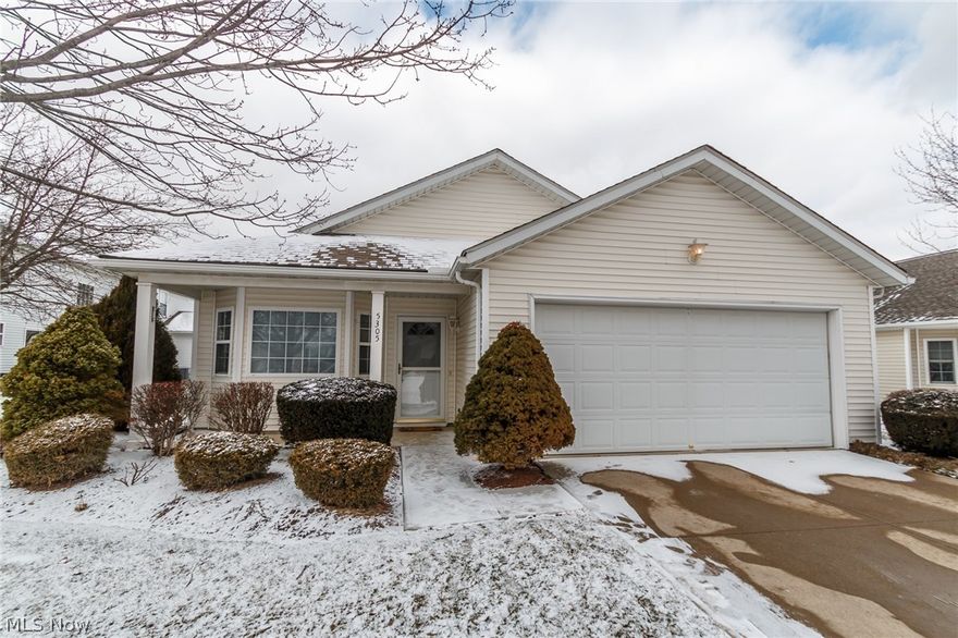 Welcome to this light and bright ranch style cluster home in Canterbury Point! This beautiful home features a eat-in kitchen with bay style breakfast nook, ample counter space and cabinetry with sliding shelves, vaulted open living and dining room combination with enough space for easy furniture placement along with an exterior door that leads to oversized covered concrete patio. The large master bedroom has exceptional natural light, large walk in closet and full ensuite master bath. The second bedroom is also spacious and bright with a great sized closet. The third bedroom is currently used as an office. This HOA handles all exterior maintenance and snow removal for easy living! A one year home warranty is in place for that extra peace of mind. Wonderful home - don't miss the opportunity to tour!