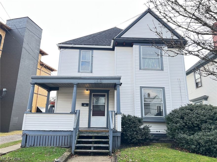 Back on market due to no fault of the seller. First floor is 1-2 bedrooms. Upstairs apt is the full 2nd and third floors. Second floor has large central hall with four radiating rooms off the hallway. The kitchen is at the rear. The third floor could be additional bedroom or larger living room. Upstairs recently painted and newer carpeting. Long term tenant there would like to stay. All separate utilities including water. Both tenants have access to the basement. Property appraised back in March for 125k. Owner just rented the first floor unit for $550 per month and tenant pays all utilities. One year lease. The upstairs tenant is month-to-month and has been there a long time.