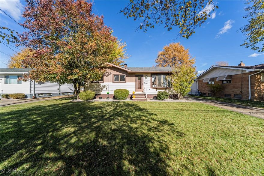 Fantastic 3 bedroom Ranch in great location in Brookpark , larger than usual lot  for the area 175 feet deep.  Oversized garage, so many updates; Furnace and A/C 2023,H2O tank 2024, Kitchen Remodel with new appliances and walls opened up 2022,Carpet 2021 -  Living Room, Hall and Master. Main Bath remodeled 2025 with new plumbing, Fresh Paint Throughout, hardwood floors under carpet and in bedrooms, fresh landscaping in front yard. Buy now before new Browns stadium makes prices skyrocket!