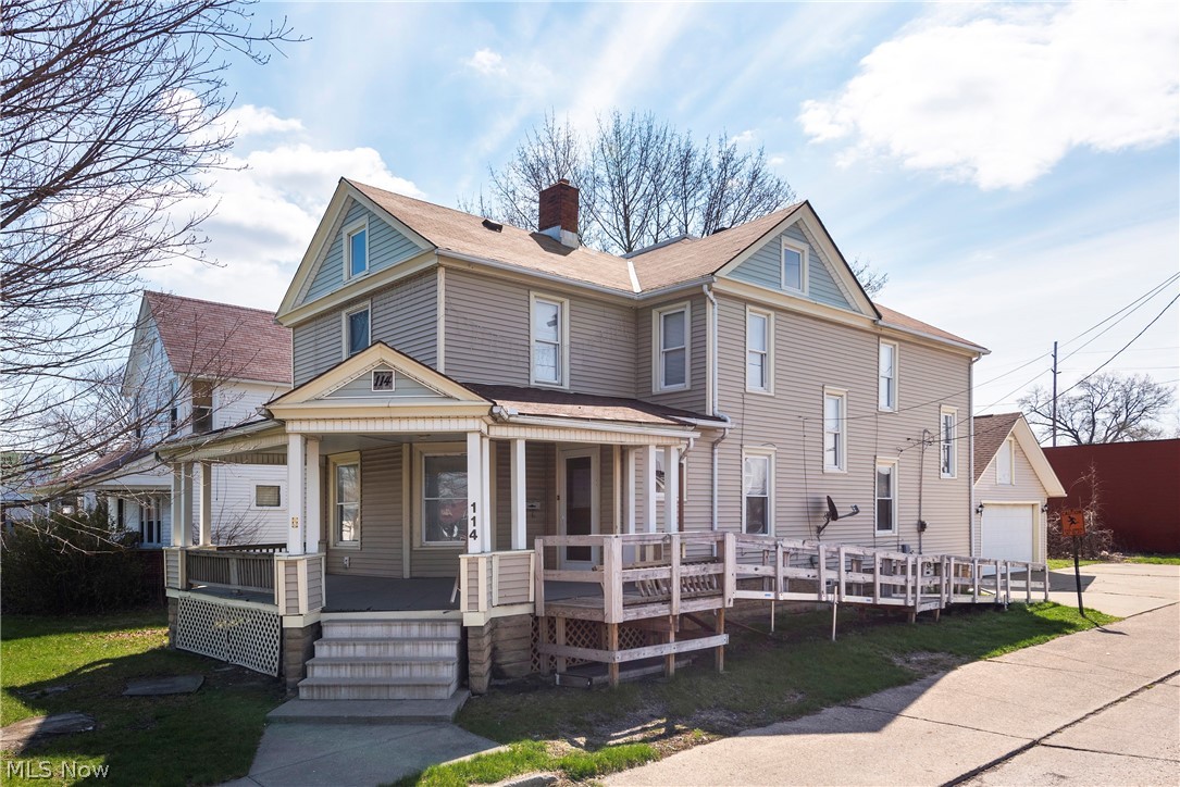 If you are looking for space, storage and closets, look no further! From your 1st steps into the foyer you will be greeted by wide moldings, woodwork, refinished hardwood floors creating character and charm! Nothing is small here, all rooms are good sized. This home has been in the family for over 100 years and great care and attention is everywhere you look from the formal living room and dining room to the oversized kitchen and butler pantry. For convenience there is a 1st flr bedroom and half bath. Upstairs are an additional 5 bedrooms, 3 with a walk-in closet plus a completely remodeled full bath. Updated windows, full basement with shower area and utility room, glass block windows. Oversized 2+ car garage with engineered trusses 16" on center and offers storage above with pull down ladder for easy access. Move-in ready and waiting for you!