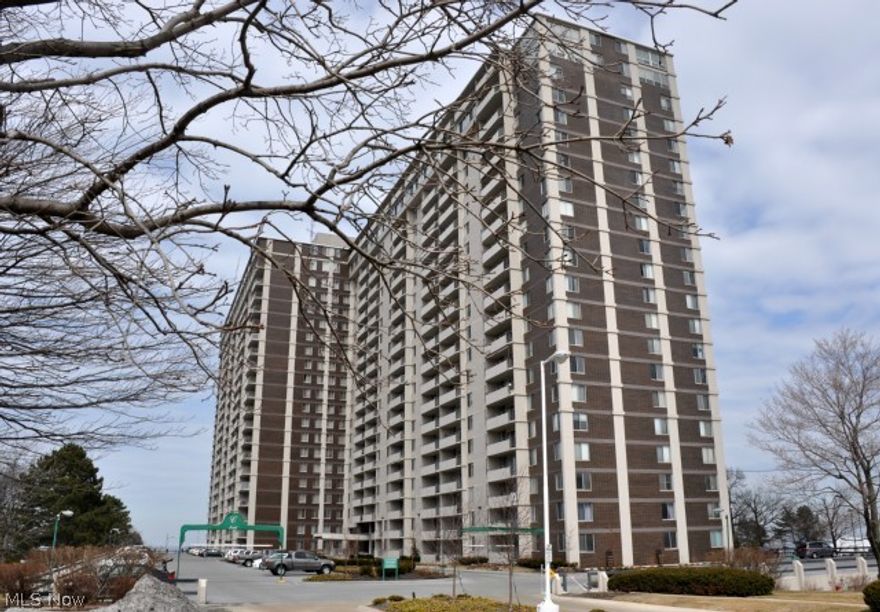 #1609.Rarely available stunning southwest corner three bedroom two bath condominium. Expansive Lake Erie water views and picturesque sunset views way over the treeline.Freshly painted in today's colors. Newer kitchen cabinetry, countertops and flooring with all appliances included.  Gas stove kitchen connection available.Split bedroom floor plan with master bedroom on one side of suite and 2 bedrooms on the other.Hall bath completely remodeled. Wood flooring BR 2&3. 2 walk-in closets.Private balcony.Heated assigned garage space.Storage locker.Reserve fund.The Carlyle is a luxury high rise with 24 hour desk and security.2 swimming pools(indoor and out).Hot tub.Fitness room.Billards room with jukebox.Conference room.2 party rooms.Guest suite.Beach access with fishing pier, Barbeque grills, picnic tables, fire pit, volleyball net.Putting green.Deli/grocery store.Salon.Real estate office.Maintenance fee includes all utilities except electric, phone, cable, and internet.This is a must see!