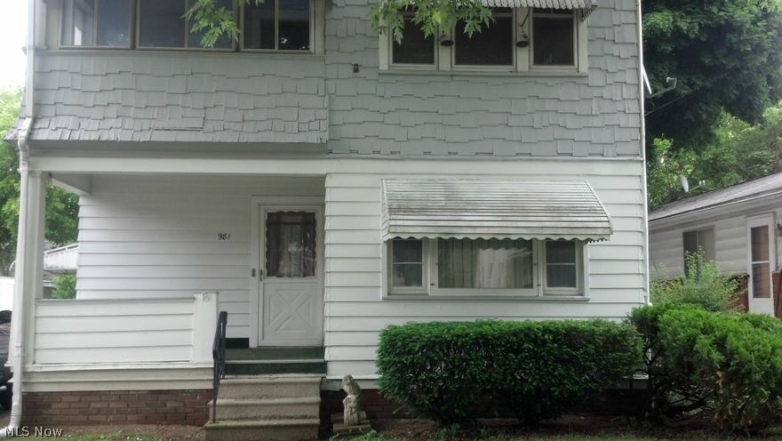 Great investment! Overall good condition. Two bedrooms and 1 bath each unit. Separate utilities. Hardwood wood floors, original trim. Has a 3rd level that could be converted to third bedroom.