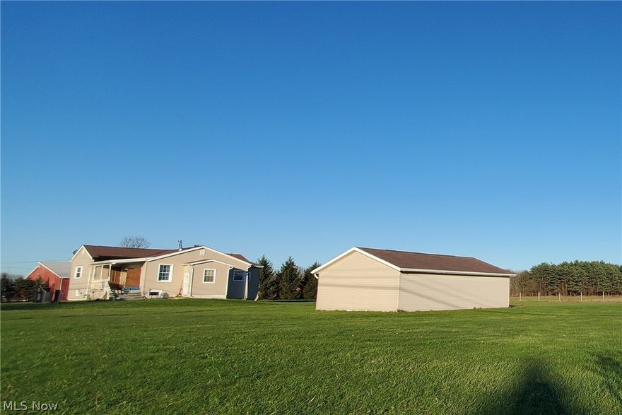 Peaceful country views are the showcase of this cozy home.  Endless possibilities are at your fingertips here.  The 2+ detached garage can store all of your favorite toys.  Plenty of room to expand if desired, inside or out.  This home features a large master bedroom and 2 additional nicely sized bedrooms. It also offers a great eat in kitchen.  The full basement is unfinished, but ready for your personal touch to turn it into an amazing space.  This could also be a great rental home opportunity.  Take a tour of this home to turn your visions into reality today.