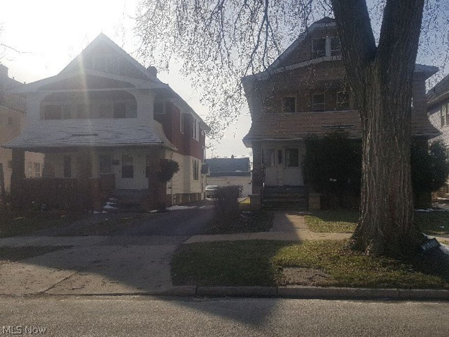 Recently vacated two family.  Two bedroom, living room, kitchen and bath-tub w/shower.  Large rooms with some built-in cabinetry, tall ceilings, lots of windows. Great opportunity for investor or home owner looking to generate some extra income from the additional unit, be on site to protect your asset is a plus.  Detached garage with nice paved drive.