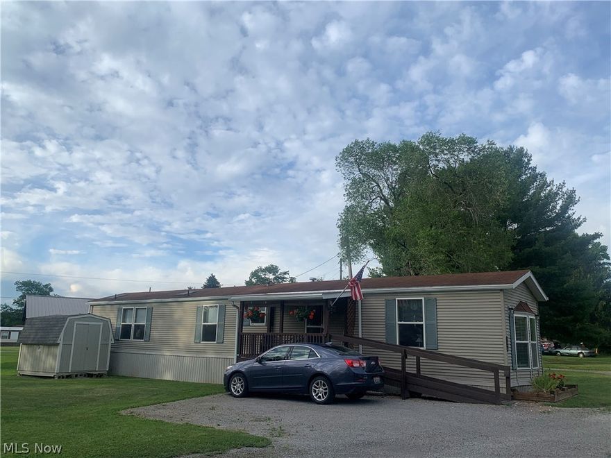 Meticulously Maintained 2 Bedroom 2 Bath Manufactured Home on rented lot.  All appliances are included! Refrigerator, Stove, Washer and Dryer.
 As per seller: Central Air Unit- 2017, Furnace-2009, New porch roof-2019. 10x8 Shed included.  Water is included in Lot rent.  All Mobile home owners must be approved by lot owner.  Lease rules and regulations due apply.