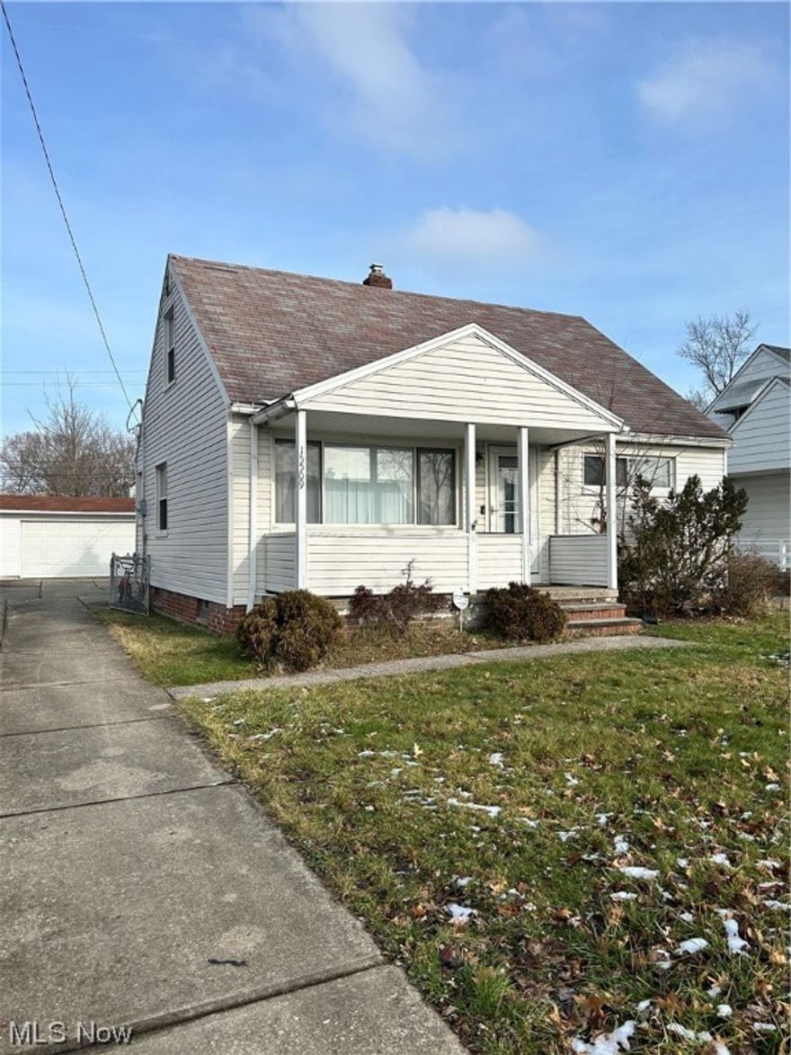 Solid investment property in Maple Heights! 3 bedrooms with a possibility of a 4th bedroom or bonus space with 1.5 bathrooms. Features include: updated kitchen cabinets and tile floor, main bathroom with new toilet and updated vanity, updated electrical box, newer windows, basement glass block windows, 2 car garage, fenced in yard,  Clean and dry basement, and more! Ongoing maintenance has been provided, long term tenant in place whom would like to stay paying 1,300/month, month to month lease.