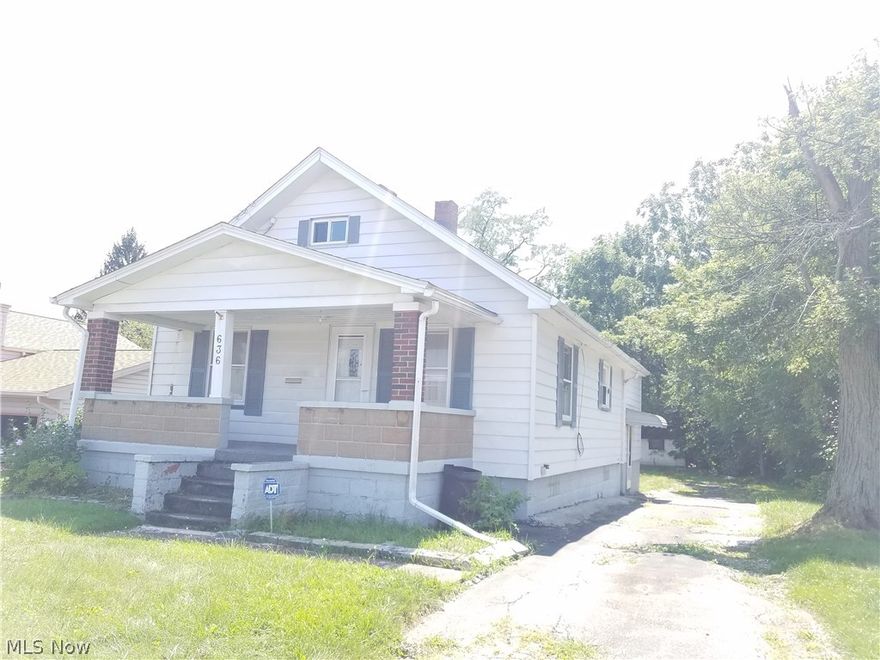 Two bedroom ranch, aluminum sided with a full basement with rec room and full bath, separate laundry area too, and lots of storage. Eat in kitchen with all appliances,including stove, refrig. dishwasher & microwave. Very large living room, and dining room. Being sold to settle estate. No repairs can be done. Family still in possession and some furniture still there but will not stay. Covered front porch to enjoy the outdoors. Small shed in backyard. Many amenities near! Grocery stores, drug stores, restaurants, banks, bus line!