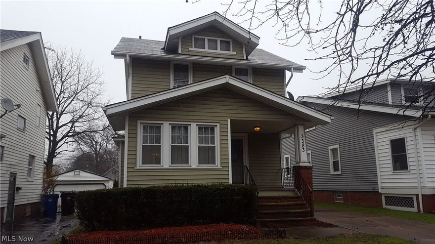 Located on a quiet street and a stone's throw from Mohican Park, this well-cared for colonial has lots of updates while keeping it's Cleveland charm! Formal dining features built-in cabinetry. Kitchen offers ceramic tiling and brick faux wall giving it an urban rustic feel. Neutral paint colors. Newer carpet throughout first floor and stairwell. Hardwood flooring in two of the bedrooms with a huge walk-in closet. Updated full bath on second floor. Lots of storage space on 3rd level attic area. Partially finished basement with full bath, cedar walls, glass block windows and work area w/work bench. Fully fenced backyard with patio and firepit. Come see why you'll call this "home".