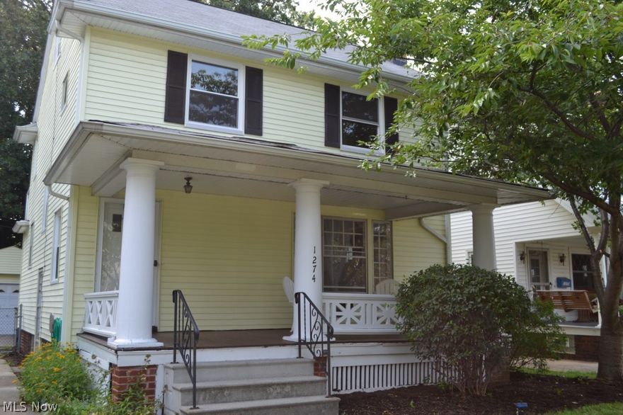 Charming North of Detroit Colonial on a quiet street close to Lakewood Park, Downtown Lakewood and Downtown Cleveland.  Enjoy modern touches with all the Lakewood charm.  There are 3 bedrooms located on the second level with a bonus family room or possible 4th bedroom on the 3rd floor.  Updates include many newer vinyl windows (2014), electrical panel(2014), ceramic flooring in the kitchen and entry (2014), carpet (2014), central air conditioning (2011), and freshly painted.  Included is a one year home warranty provided by America's Preferred Home Warranty.