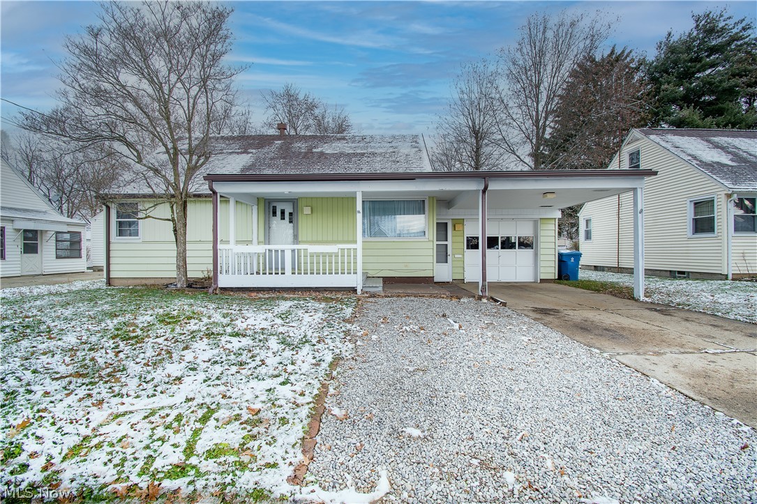 Lovely well maintained, and nicely updated 1.75 stories Bungalow in Louisville City School. This charming home features an inviting covered front porch, a living room with hardwood floors, one & half bathrooms, and modern colors. Four bedrooms, two on the main floor and two on the upper level (bedrooms 3 & 4 have double closets & a built-in chest of drawers). A lovely kitchen with white cabinets, appliances, a breakfast bar, and a dining area with a window seat and large windows overlooking the backyard. Deck (10x12) with built-in bench seats to enjoy and relax in the private backyard with family and friends. Downstairs has an L-shaped paneled recreation room with built-ins, storage galore, and a spacious laundry area with a double utility sink—oversized attached one-car garage and shed for extra storage. Updates include a new furnace and air conditioner (2020) and a newer roof (2019). It is conveniently located between downtown Louisville and Rt. 62. Don't miss out! Make an appointmen