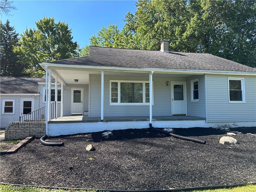 Ranch home on 1.89 acres. 4 bedrooms with hardwood floors. Kitchen just update with cherry cabinets, granite countertops beautiful backsplash and porcelain tile flooring. Dinning Room also has porcelain tile flooring. New wood burning stove installed for extra living space. Potential in-law suite. Enjoy your morning coffee on the large front cement porch. Newer furnace and A/C, updated windows, electric was updated 2022. This is a must see give me a call today for your private showing.