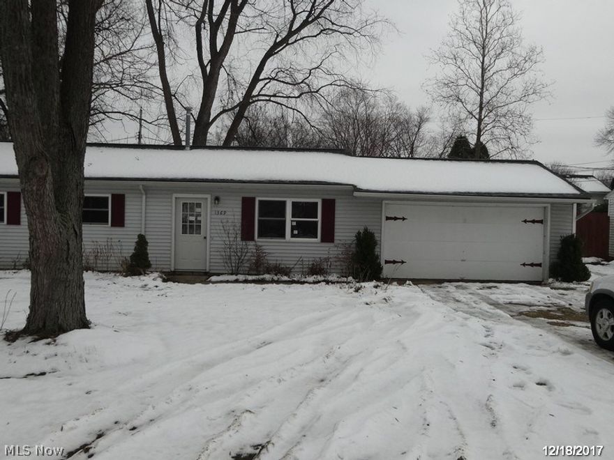 Located a very short distance from Lake Erie sits this Cozy Ranch.  1040 Sq Ft with 3 bedrooms and 2 full baths.  Living room opens to the dining area and kitchen with a sliding door that leads out backyard with patio.   Master Bedroom boasts a private bath with shower, 2 other bedroom and another full bath complete this one!  Schedule a showing today!  Property is sold as-is, where-is.  POS and any repairs, if required are responsibility of Buyer.
