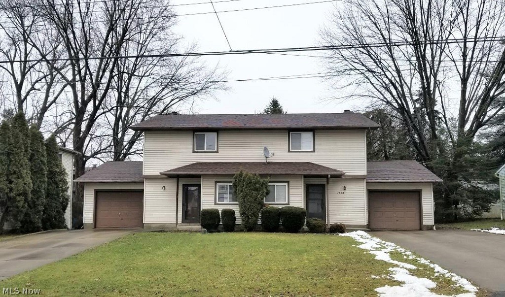 First time offered, here is a fantastic opportunity to own this custom, owner-built duplex in a great area of Cuyahoga Falls. 3 br, 1.5 per side! Wonderful interior floor plan features good-sized living rooms, nice kitchens with an ample amount of oak cabinets for storage, dining areas, half baths on the main level, fireplaces and first-floor laundry and each has a concrete patio for grilling and outside gatherings! The kitchens, laundry rooms and half baths have all been updated with ceramic tile flooring. Ceramic tile flooring in the main bath of 1855. Roof replaced 6 years ago by Buck Jones, with gutter guards. Mechanicals have been maintained, and both units are in excellent condition. You’ll be in close proximity to many city amenities such as Galt Park, a wonderful lodge featuring a stone fireplace and kitchen to rent for parties and events. A 17-year tenant recently moved from 1855 making way for you to live in one side and collect rent from the other! The tenant in 1853 has liv