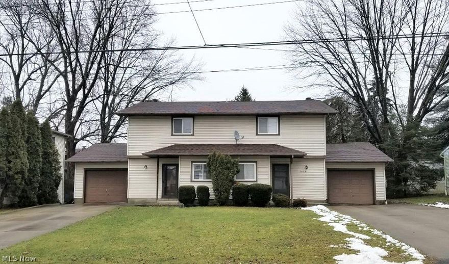 First time offered, here is a fantastic opportunity to own this custom, owner-built duplex in a great area of Cuyahoga Falls. 3 br, 1.5 per side! Wonderful interior floor plan features good-sized living rooms, nice kitchens with an ample amount of oak cabinets for storage, dining areas, half baths on the main level, fireplaces and first-floor laundry and each has a concrete patio for grilling and outside gatherings! The kitchens, laundry rooms and half baths have all been updated with ceramic tile flooring. Ceramic tile flooring in the main bath of 1855. Roof replaced 6 years ago by Buck Jones, with gutter guards. Mechanicals have been maintained, and both units are in excellent condition. You’ll be in close proximity to many city amenities such as Galt Park, a wonderful lodge featuring a stone fireplace and kitchen to rent for parties and events. A 17-year tenant recently moved from 1855 making way for you to live in one side and collect rent from the other! The tenant in 1853 has liv