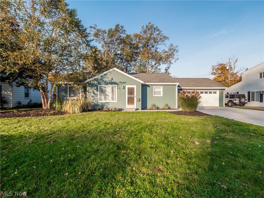 Great location just south of Lake Erie near all the city of Avon Lake has to offer. With siding a few years old and a 2 year old driveway experience the great curb appeal of this 3 bedroom ranch.  The beauty continues as you enter with everything you need on one level! The open kitchen has stainless steel appliances all less than 3 years old, under cabinet lighting and an eat-at peninsula. Hardwood floors throughout the living areas add a feeling of warmth to the house. With two full bathrooms you don't have to decide if you prefer a bath or a shower! The backyard has a matching shed from 2017 and a beautiful patio built in 2016, perfect for whatever backyard outdoor activities you enjoy most! As an added bonus the furnace and AC is only a year old!