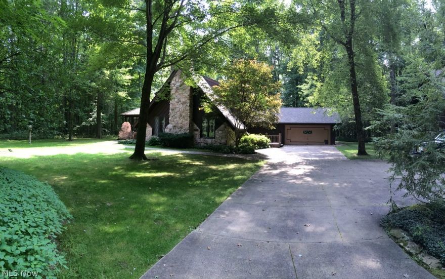 Absolute auction, sells to the highest bidder on location: Thurs. – Sept. 11th – 6:00PM 
Nice Secluded A-Frame Home 
On 3 Acres with Nice 4-Car Garage
With Workshop/Game Room 
Milton Township – Jackson Milton Schools 
Mahoning County
Nice secluded 2,039 sq. ft. a-frame home with attached double car garage on 3.130 acres – home having kitchen with appliances – living room with wood burning fireplace, exposed a-frame ceiling and spiral staircase to the second level – main floor bedroom with full bath – main floor laundry room – nice 4 seasons sunroom – second level having two bedrooms, full bath and loft area – divided basement with office area – laundry area with built-in cabinets – oil fired boiler heat with wood burner backup – 200 amp breakers – large 4-car garage with attached workshop/game room with propane FA furnace with C/A – wood burning fireplace, stove and sink and pull down steps to floored attic.
TERMS ON REAL ESTATE: 10% down auction day, balance due at closing. The