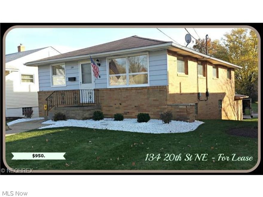 Take a closer look at this charming ranch home. You will not be disappointed, as it is very clean and a great floor plan. A nice extra is the finished lower level! Close to I-77/Rt 62 for quick access to about anywhere. This was purchased from an estate and freshened up- and ready for immediate occupancy (on a one year lease upon owners approval of application/background check). 3 bedrooms w/ hardwood floors, new ceramic tile in the bath and kitchen, the eat-in kitchen is a nice size and very functional, new custom blinds, most of the home freshly painted, a walk-out LL to the attached garage in the lower level offer a great man cave/bar & additional room for a pool table, etc. 2 car garage (tandem) is entered off the street to the rear of the home and has off-road parking. $950. A month rent ~ tenant pays all utilities. Owner pays for lawn care/landscaping (no snow). Fully appliance kitchen provided. Lease details provided as further interest. Call today!