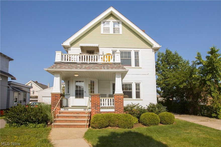 Prepare to be Moved!...Into this beautiful two-family duplex in the heart of dynamic Lakewood! Each unit offers beautiful hardwood floors (recently refinished in 1st Floor Unit), large open living rooms and convenient built-in shelving with cozy window seats in both dining rooms. 2 spacious bedrooms and full bath in each unit. All appliances stay including 2 washers and 1 dryer. 1st floor unit features central air. 2nd floor unit features spacious front porch & back deck with partially finished attic level that could be used as an office or finished off to create even more space! Updates include new roof (2017), updated electrical panels, newer windows and one of the units features a newer furnace! Detached garage includes 2 parking spaces. Great investment opportunity in a desirable area of Lakewood within walking distance of restaurants, bars, shopping, parks and everything Lakewood has to offer! Just minutes from I-90 and downtown Cleveland! Don’t wait – this one will be gone in a f