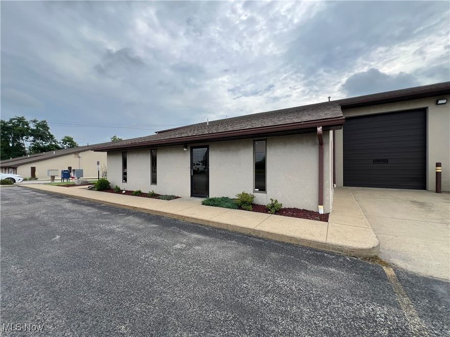 Updated office / warehouse flex space FOR LEASE ONLY. 960 square feet of Office area consists of welcome desk, 3 offices, half bath, conference/training/call center area, break room and second half bath. 2,940 square feet of Warehouse has one front facing 14' drive in bay,  one rear loading dock with 8' door and one rear depressed dock with 8' door. There is also a 20x15 second floor conference/training room that overlooks the warehouse.