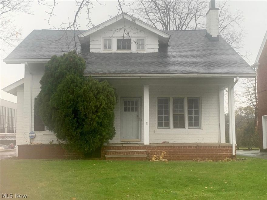 Great opportunity to renovate this cool cape cod in the Mercer neighborhood of Shaker Heights. Imagine relaxing on the inviting front porch and enjoying the large back yard. Situated two streets over from Van Aken District, Shaker's popular gathering place with dining and shopping, and with the RTA Blue Line adjacent, you will enjoy the best Shaker has to offer.  Get a headstart with a recently installed roof and exposed hardwood floors in very good shape, along with a very tidy basement.  Maximize your investment by assuming the POS violations.