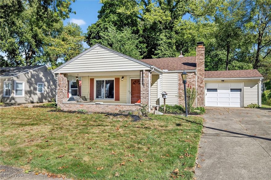 Welcome to this charming and beautifully updated 3-bedroom, 1-bath ranch home located in the heart of Cuyahoga Falls! Move-in ready, this home blends character with modern upgrades, making it a perfect choice for today’s buyers. Step inside to find a spacious living room with fresh flooring, neutral paint, and large windows that fill the home with natural light. The cozy brick fireplace creates a warm and inviting focal point, perfect for relaxing evenings. The kitchen has been refreshed with brand-new stainless steel appliances, updated fixtures, and plenty of cabinet space. Its open layout with a large pass-through window to the living area makes entertaining a breeze. The bathroom has been tastefully remodeled, featuring a new vanity, modern fixtures, and updated finishes. Each of the three bedrooms offers ample space, natural light, and fresh flooring. Don't miss this opportunity and schedule your private showing today!