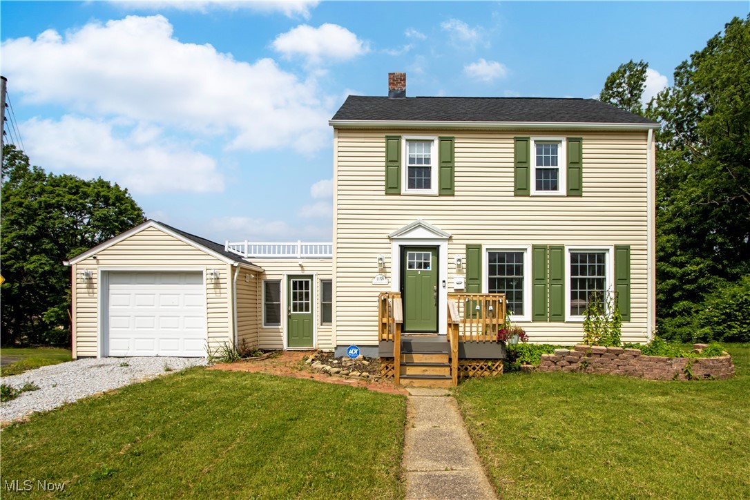Welcome Home to This Charming Colonial! Step inside and fall in love with this beautifully maintained 3-bedroom, 1-bath colonial, where comfort and style blend seamlessly. Located on a spacious lot, this home truly has it all, from its manicured landscaping, fenced backyard to its countless upgrades. Modern Comforts and Stylish Finishes - You'll enjoy peace of mind with a newer roof with recently installed shingles, a newer HVAC system, plumbing, and electrical panel. The first level and basement boast durable vinyl plank flooring, creating a cohesive and modern feel throughout. The inviting family room on the first floor features built-in shelves and ample space for sectional seating. It opens directly to the adjacent dining room and kitchen, making entertaining a breeze. The heart of the home offer updated cabinets, laminate countertops, and a chic subway tile backsplash. Versatile Living Spaces - Head downstairs to a fully finished, spacious basement – perfect for a home office, game room, playroom, or theater room depending on your needs. Plus, directly off the attached 1-car garage, you'll find a convenient mudroom on this level, ideal for keeping coats, shoes, and backpacks organized. On the second floor, the primary suite is bright and spacious, complemented by two additional bedrooms and the full bath. Outdoor Oasis and Prime Location - Step outside and indulge in your very own private oasis! The home features a newer front deck and a fully fenced-in backyard with a large paver patio – perfect for summer nights and year-round enjoyment. This home also boasts an excellent location, near grocery stores, shops, dining, and schools, with easy access to expressways. This charming colonial has everything you're looking for! Schedule your private tour today and prepare to be smitten.