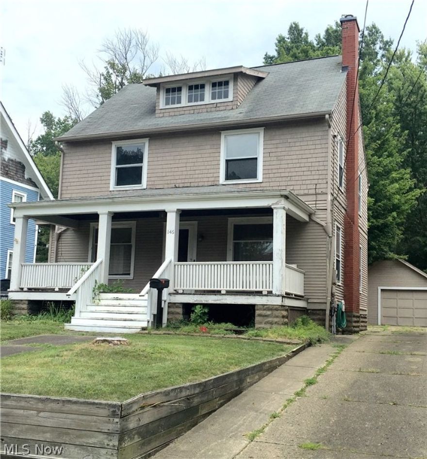 Nice three bedroom two bath two-story home that is only a two minute walk away from Trumbull Memorial Hospital.  This house features high ceilings on the main floor with a very large formal dining room and living room.  Three bedrooms and full bath on second floor along with a balcony overlooking the backyard.  Second bathroom and shower in the basement, and huge unfinished third floor attic. Beautiful woodwork throughout the home.  It would not take very much to make this one very nice.