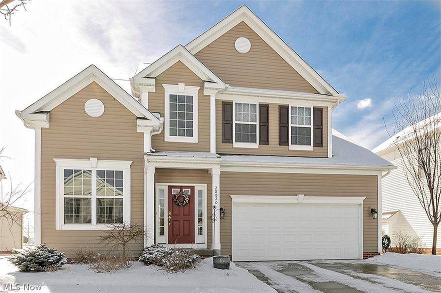 Just like new construction! Built in 2013 with custom designed upgrades by current owners! What buyers today are looking for...  wide open floor plan, white trim moldings, pillars,  hardwood floors throughout the 1st floor and  beautiful painted wall colors! Upgraded kitchen offers high end stainless appliances, granite counters, center island, dark wood cabinets, gas range w/ exterior vented hood, under cabinet lighting, & large pantry! Kitchen completely opens to great room which features a gas fireplace & wall of windows! A sun room off kitchen currently being used as a light filled eat in area! Slider w/ steps down to  brick patio opens to fabulous back lot! Enjoy year round views of the Glenwillow neighborhood park, playground & ball field in your own back yard! Spacious mud room with built in seating w/ coat hangers leads to garage entry and 1st floor laundry. French doors close off a front den / office. Two story light filled foyer with staircase to 2nd floor. Master suite offer