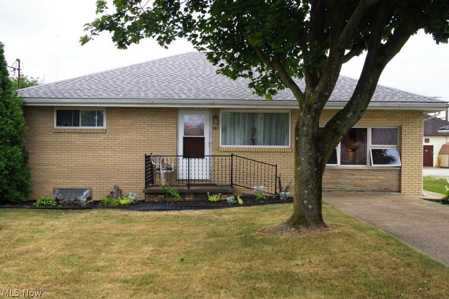 Spic and span with immediate possession! Low maintenance all brick home features all one level living! 2 to 3 bedrooms, spacious living room, updated 200 amp electric, radiant ceiling heat, kitchen with stove and refrigerator. Oversized 2 plus car detached garage. Great home offered at a great price!