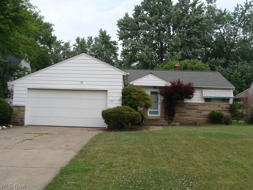 Sprawling 3 bedroom, 1.5 bath ranch w/2 car attached garage, full partially finished basement & covered patio! A little TLC will go a long way! Large bedrooms - hardwood floors under carpeting in DR, LR, and all 3 BRs. The eat-in kitchen has lots of cabinetry & counter space. The formal DR has a door that leads to the fenced backyard. The spacious LR is perfect for large gatherings. The basement has a workshop, 2 rec room areas, laundry area & there a 4 ft. concrete crawl space. Lots of storage & potential. Close to transportation, shopping & more! Home being sold "AS IS".