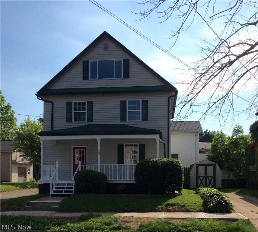 If you have been looking for a spacious updated home at an attractive price - here it is! Nice front foyer with ceramic flooring, freshly painted through out with newer laminate wood flooring in the large living room and dining room, and new carpet in the bedrooms.  You will appreciate the renovated kitchen with plenty of cupboard space and counter tops, and comes with range, refrigerator, and dishwasher.  The bath has also been updated with new tub surround, vanity, and flooring.  Truly in move in condition.  Plus...a spacious finished walk up attic, easily accessible, and large enough for a fourth bedroom, rec room, or studio.   Enjoy relaxing on the front porch, or the private back deck.  Must see!