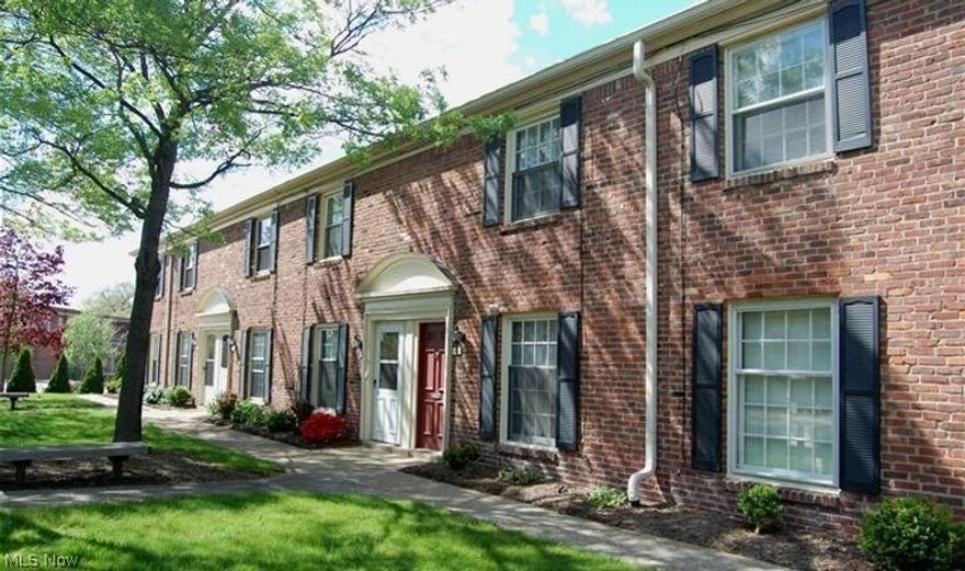 Fantastic 2-story townhouse in desirable Georgetown development.  Townhouse is centrally located with easy access to shopping, University of Akron, hospitals, and more. Eat-in kitchen features stainless steel appliances. Bedrooms are on the second level as is the stackable washer and dryer. Neutral décor throughout. HOA includes gas, heat, water, snow removal trash, pool, and tennis. Also features private deck, patio, and locked storage.   Shelves in guest bedroom can be removed to add more space.