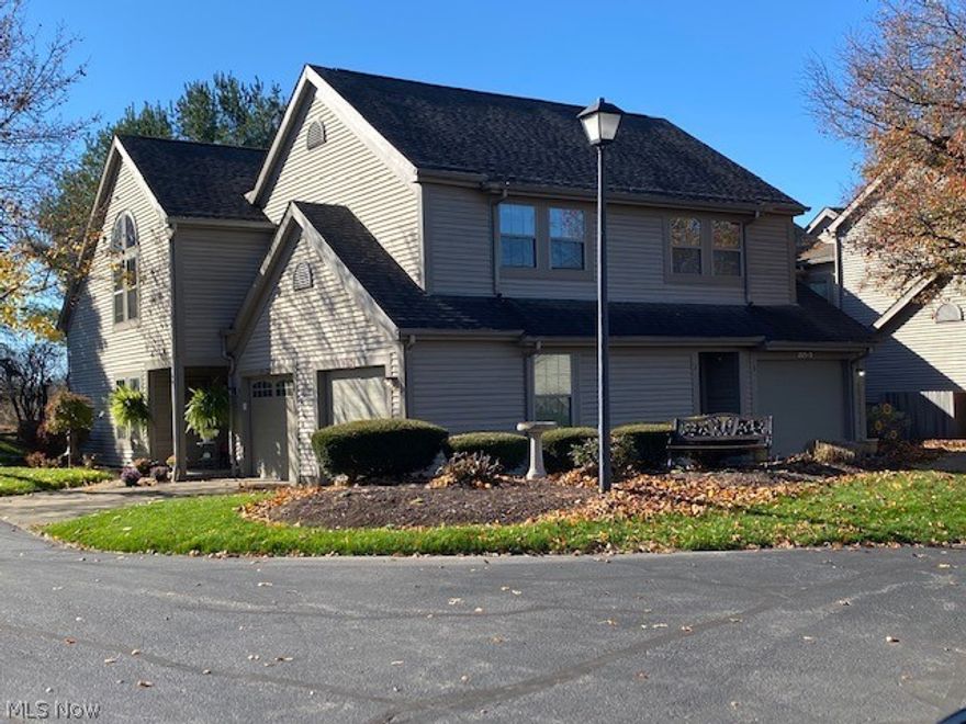 Many recent updates in this second floor two bedroom, two bath condo. Light and open floor plan with vaulted ceilings & skylights. Great room with fireplace and sliding door to private terrace. Kitchen with granite countertops, pantry and newer stainless appliances and ceramic tile floor. Attached garage with workbench. Laundry area with washer, dryer and wash tub. Additional updates include fresh paint 11/22 and furnace and air conditioning with transferable warranty in 2021. Beautiful community with amazing club house and pool. Immediate possession.