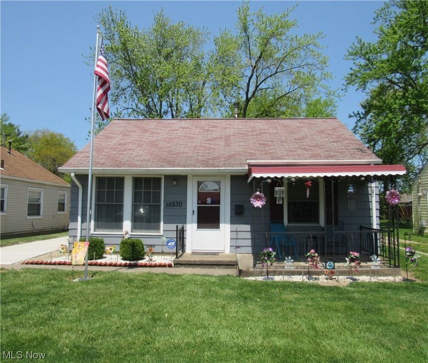 Be first or be sorry! Pride of ownership here! Easy to show! Eat-in kitchen with all appliances staying. Nice size living room. Updated main bathroom. Third bedroom is tandem. Laundry area has extra cabinets. Walk-up big attic. Oversized one car garage. Covered front porch. Fenced yard with nice shed and mature trees. Close to schools and shopping. 2023 Rear driveway. 2016 Furnace, hot water tank and front room windows. 2014 Stove. 2013 Garage door, breaker box, washer, dryer and refrigerator. Includes one year home warranty!