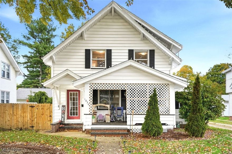 Welcome home to this charming colonial in classic Northeast Massillon neighborhood.  Featuring natural woodwork, arched entry ways and a round flowing floor plan.  Entering through the foyer is the spacious living room featuring a corner fireplace with built-in cabinet.  Off the living room is a bonus space that would make a great office! The living room flows right into the formal dining room and connects with the 1st floor half bath. Over to the expansive kitchen with stainless steel appliances that stay and space for an eat in kitchen if desired! Heading upstairs featuring the updated full bathroom & all 3 bedrooms in similar size with two bonus spaces within the primary bedroom! Extra space currently used as an office could also make a great reading nook.  The full basement with laundry hook ups and central vac components has space that has been used as a rec room plus a bonus storage room.  The exterior features a private front porch, fully fenced portion of yard that connects to side door for direct access to house and also to the 2 car detached garage. The backyard extends beyond the fence for extra space. Newer roof, furnace & AC.