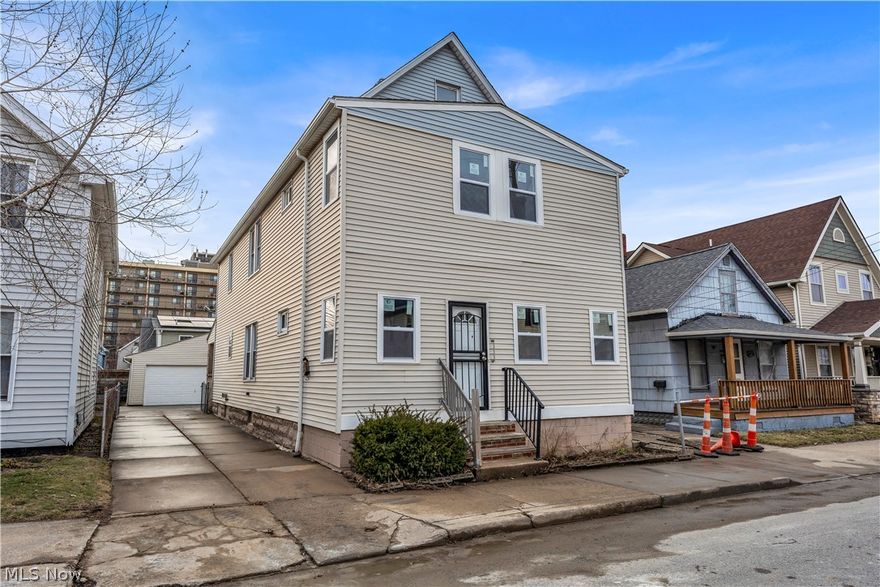 Fully renovated duplex in the heart of the Gordon Square Arts District. Located in one of Cleveland’s most desirable neighborhoods, this property offers a rare opportunity for an owner-occupant or investor looking for a turn-key asset in a prime location. The property features 5 bedrooms with the potential for a 6th. The upper unit includes a flexible bonus room that can easily function as a home office or additional bedroom, along with a walk-up attic accessible from the unit that offers the opportunity to finish and create even more living space. Both units have been fully renovated with new kitchens featuring quartz countertops, stainless steel appliances, and quality soft-close cabinetry. Bathrooms have been completely updated with spacious layouts and modern finishes. LVP flooring runs throughout both units, providing a clean and durable finish. Major exterior improvements include a new roof, vinyl replacement windows, a newly poured concrete garage floor, and a new rear driveway. Enclosed porches provide additional usable living space and add to the character of the property. Private separate access to the top unit. Quality renovations like this are hard to find. Oversized 2.5 car garage. Whether you’re looking to live in one unit and rent the other or add a strong asset to your portfolio, this property offers location, updates, and long-term upside. Schedule your showing today.