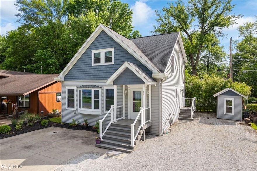 Private lake community! Luna Lake Club offers 64 acre lake with a total of 128 acre grounds and 75 homesites. Rare newer construction built in 2018. Walk right out your front door to enjoy this great fishing lake and your own boat slip #16. Contemporary open floor plan with gourmet kitchen which offers Kraftsmaid soft close cabinets, granite counters, granite island with breakfast bar, stainless steel appliances, tile backsplash and ceramic tile floor. Hard wood floors in living room with bay window overlooking the lake. First floor laundry with ceramic tile, full size stackable washer and dryer which convey, utility sink and storage. First floor half bath remodeled with tile countertop and unique sink. Office/first floor bedroom with stained glass feature. Second floor offers large master bedroom on lakeside with walk-in closets, large second bedroom and beautiful remodeled full bath with double vanity and tiled walk-in shower. Plenty of storage throughout. Poured foundation semi-basement with access from interior or exterior of home and large enough to possibly move holding tank and tankless hot water tank. All mechanics 2018. Enjoy plenty of parking and front concrete patio to enjoy morning sunrises. Small shed conveys. Luna Lake offers a unique community lifestyle with clubhouse, pavilion, ball field and beach. Enjoy world class fishing, boating, swimming, skiing, sailing, kayaking, canoeing.... so much to enjoy! As Luna Lake Club boasts: join "a private community where memories are made and will last a lifetime"!!