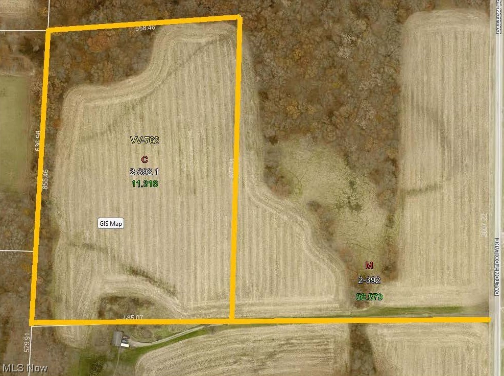 Parcel number 02-00392.001, consists of 11.316 acres. Located in Smithville School District, and Baughman Township. This is a rare find in the area. Currently being farmed and is under CAUV taxes, crops have not been planted for spring of 2023 yet. Parcel has a 30ft easement to access the property from Dalton Fox Lake Road. Make an appointment to look at this rare property. Lot cannot be split