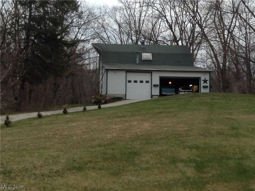 Secluded Gem with an Ohio River view and your own dock plus 3 acres. This home is one of a kind, originally was a barn, still has the original beams throughout the home, 3 bedrooms, 2 full baths, newer kitchen cabinets, countertop and stainless-steel appliances, laundry is in the master bathroom. Open floor plan including the kitchen, dining room and living room. With a cozy wood stove for the cold winter nights. Bridge like walkway that goes to the bedrooms upstairs. sky lights that let in the warm sunshine, Renovated bonus room in the basement, three stall garage with a loft and a nice workshop area. 2 level deck for entertaining and bird watching or just sit back and soak up the sun. Secluded back yard with a privacy fence. Also, whitetails and turkeys come into the back yard. Summer months take your picnic and head down to the river. River property is on the other side of ST Rt 124. 
This would make a great get away property or your resident. Or a great AIRBNB