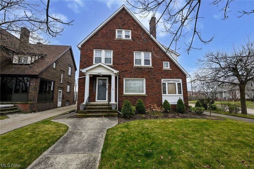 Remodeled Brick Beauty- Corner lot on a quiet, dead-end street in Lakewood for plenty of parking.  Walk in the front door you'll immediately notice the open concept first floor. Gorgeous eat in kitchen ~ Island with beverage fridge, SS appliances, quartz countertops and subway tile backsplash. Off the kitchen is a sunroom perfect for taking in the summer nights or having your morning coffee. VERY RARE first floor laundry/mud room with half bathroom. Upstairs, you have two bedrooms plus the master bedroom with exposed brick and a large walk in closet. This area can be used for an office, nursery, fitness studio or full dressing suite~ use your imagination! The upstairs remodeled bathroom is stylish and bright enhanced by design right for the era but with modern conveniences.! Finished third floor bedroom has it's own en suite bathroom with a spacious closet for long term guests. Head outside for a treat with a fully fenced yard, stamped concrete HUGE patio, pergola, outdoor lighting, updated landscaping, tv mount accessible by the back porch and views from the upper balcony.  Two car garage with double wide driveway plus the dead end street can provides so much parking.  New roof in 2021*Furnace is newer*Windows replaced*LOADS of storage in unfinished lower level or use the third floor if you prefer~ you will never run out of room here!