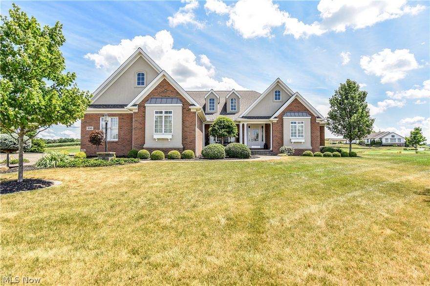 Elegant Custom Ranch Home offers Unparalleled Craftsmanship and Exceptional Amenities in the FIRESTONE FARMS Community. Located along the 18th hole at the Links at Firestone with views of the Fairway and Green, this home has EVERYTHING including an ELEVATOR down to the Finished Basement. Features of this Open Floor Plan Home include a Chef's Kitchen with Maple Cabinets, White Subway Tile Backsplash, Granite Counter Tops, and Stainless Steel Appliances. 2 Story Family Room with Gas Fireplace, and Built in Bookshelves. Anderson Windows Line the Back of the Home for Natural Sunlight. Hardwood Floors in the Entry and Hallways, Dining Room, Kitchen and Dinette. Gorgeous Master Suite with Separate Walk/Roll in Tiled Shower, Soaking Tub and 2 Separate Sink Areas. Another 2 Bedrooms, Full Bath and Laundry complete the First Floor. Finished Basement includes Kitchen Cabinets, Full Bath and Separate Entertaining Areas. Storage area with Shelves in Basement.  Extra Wide and Deep 3 Car Attached Ga