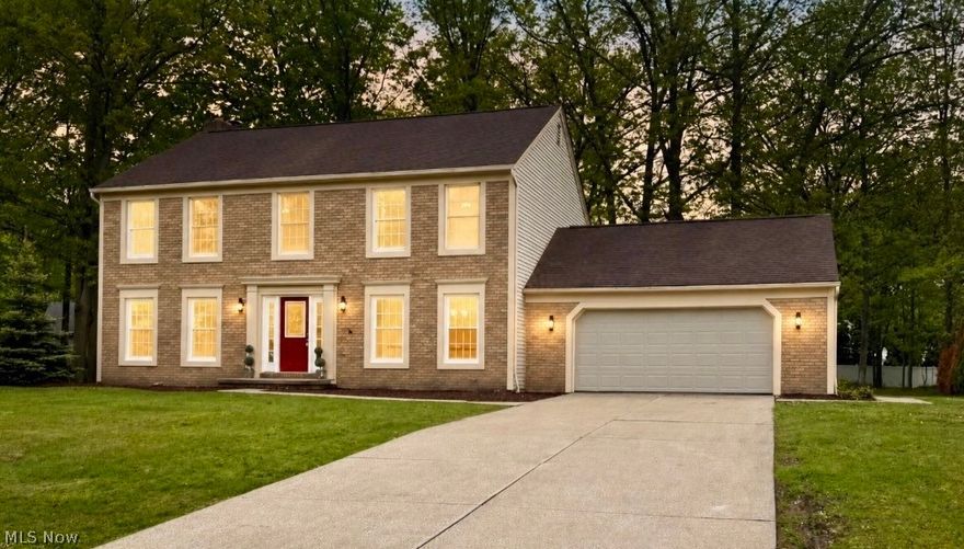 Welcome to this beautifully rehabbed 4-bedroom, 2.5-bath Colonial with 2.5 car garage located in a cul-de-sac in one of Avon Lake’s most desirable neighborhoods. This move-in ready home blends timeless charm with modern updates, featuring a bright and spacious layout perfect for everyday living and entertaining. The updated kitchen offers quartz countertops, stainless steel appliances, ample storage in shaker cabinets and stylish finishes.  It opens seamlessly to inviting living and dining spaces. Upstairs, you’ll find four generously sized bedrooms including a comfortable primary suite with an updated private bath. Fresh finishes throughout, updated flooring, brand new furnace, central air, hot water tank, large basement and tasteful renovations make this home truly turnkey. Home Warranty included! Enjoy the peaceful setting, attractive curb appeal, and convenient access to parks, schools, shopping, dining, and Lake Erie amenities.