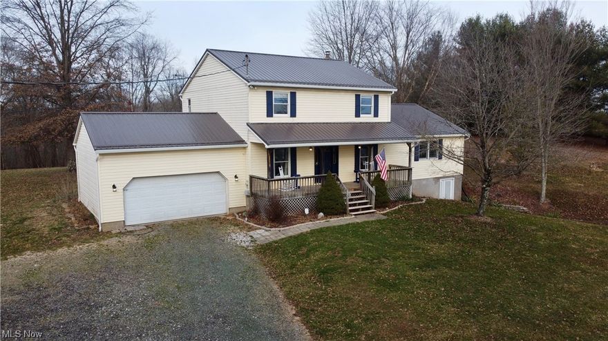 Built in 1992, this one owner 5 bedroom, 3 bath home on a 5 acre lot and been meticulously maintained. The home is located in the highly sought after Warren School district. The first floor features a versatile master bedroom that could also be used as a "mother-in-law suite" complete with a living room, full bath, walk-in closet and french doors onto the deck. The second floor boasts an additional master bedroom with its own master bath en-suite and 2 closets. The wood flooring throughout this home is absolutely STUNNING! You'll enjoy evenings with the cozy ambiance of the wood fireplace in the living room. The kitchen and bathrooms have been beautifully remodeled in 2023, giving the home a fresh and modern feel. This home also features a new metal roof installed just 2 years ago along with 200 amp electrical service, ensuring peace of mind for years to come. With an additional 2 car garage, there is plenty of space for storage, parking, and a possible workshop. Contact your agent TODAY!!