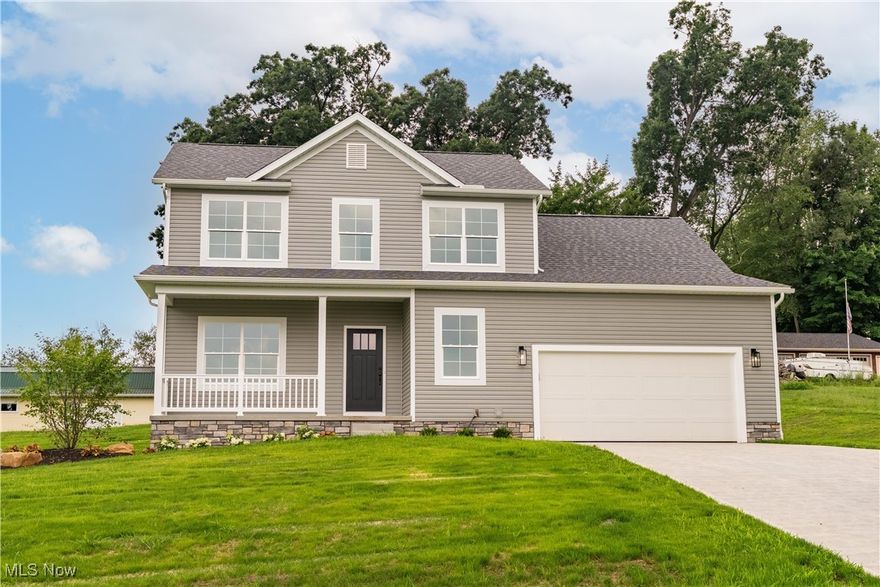 Welcome to this beautiful 2-story Colonial crafted by Cape Cod Builders—an exceptional place to call home. Offering 3 spacious bedrooms, 2.5 baths, and convenient first-floor laundry, this home is designed for modern living. Step inside and enjoy the open-concept layout, where the heart of the home is a chef-inspired kitchen featuring quartz countertops, a stylish tile backsplash, a large center island, and a generous walk-in pantry—perfect for cooking, entertaining, and creating lasting memories. Start your mornings with coffee on the newly landscaped front porch or unwind on the back deck overlooking the private lot. The full, unfinished basement is plumbed for a 1/2 bath and provides endless potential to customize and expand your living space. Ideally located with easy access to everything Jackson Township has to offer. Don’t miss the opportunity to make this beautiful new construction your forever home—schedule your tour today!